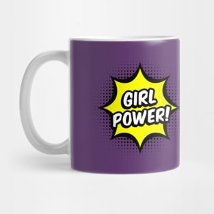 Girl Power! - Yellow comic style - L Mug